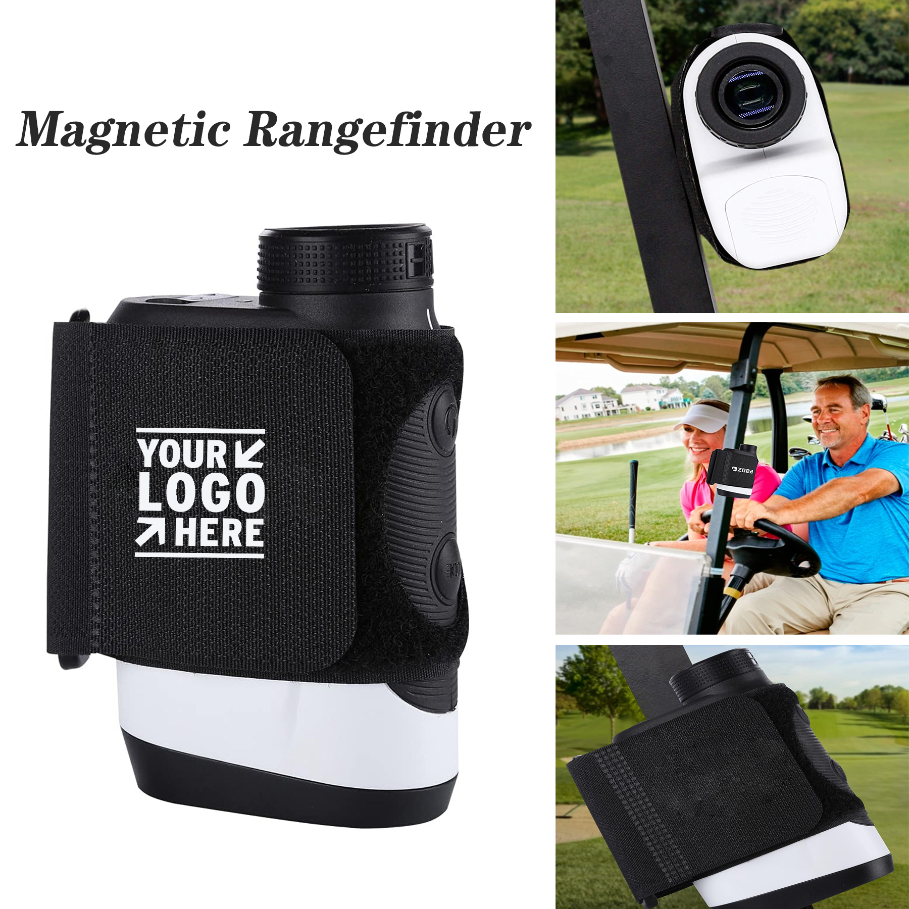 Golf Cart Railing Magnetic Universal Adjustable Rangefinder Mount Strap 2