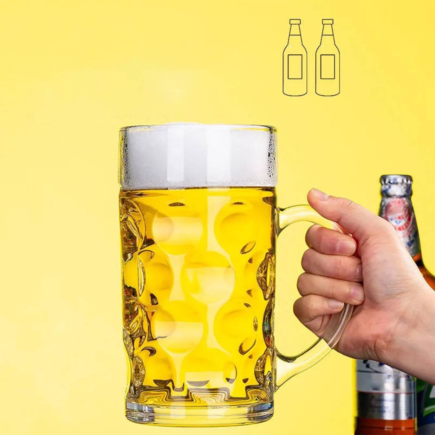 42oz Large Capacity Glass Beer Mug 6