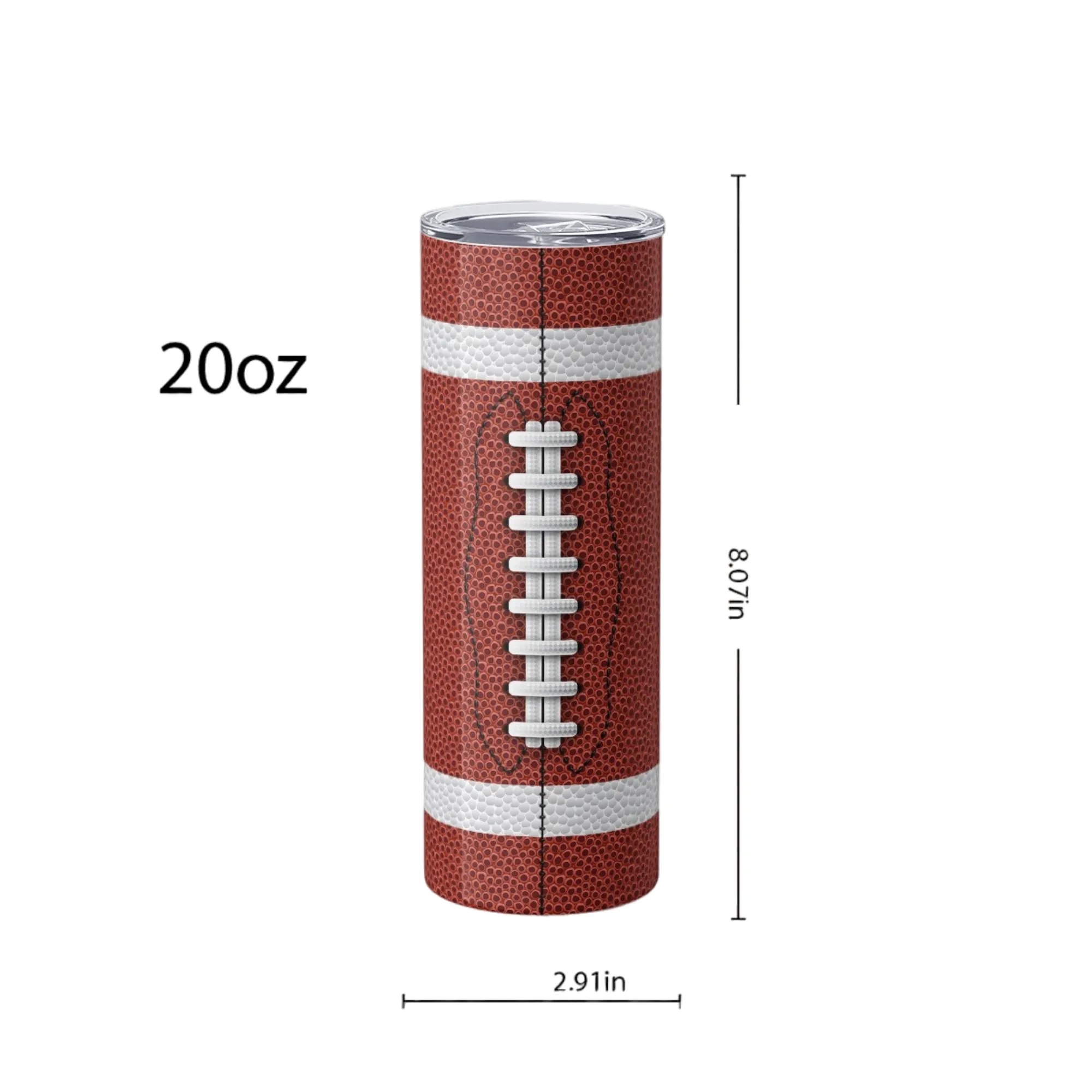 20oz Sports-Themed Stainless Steel Insulated Tumbler 10