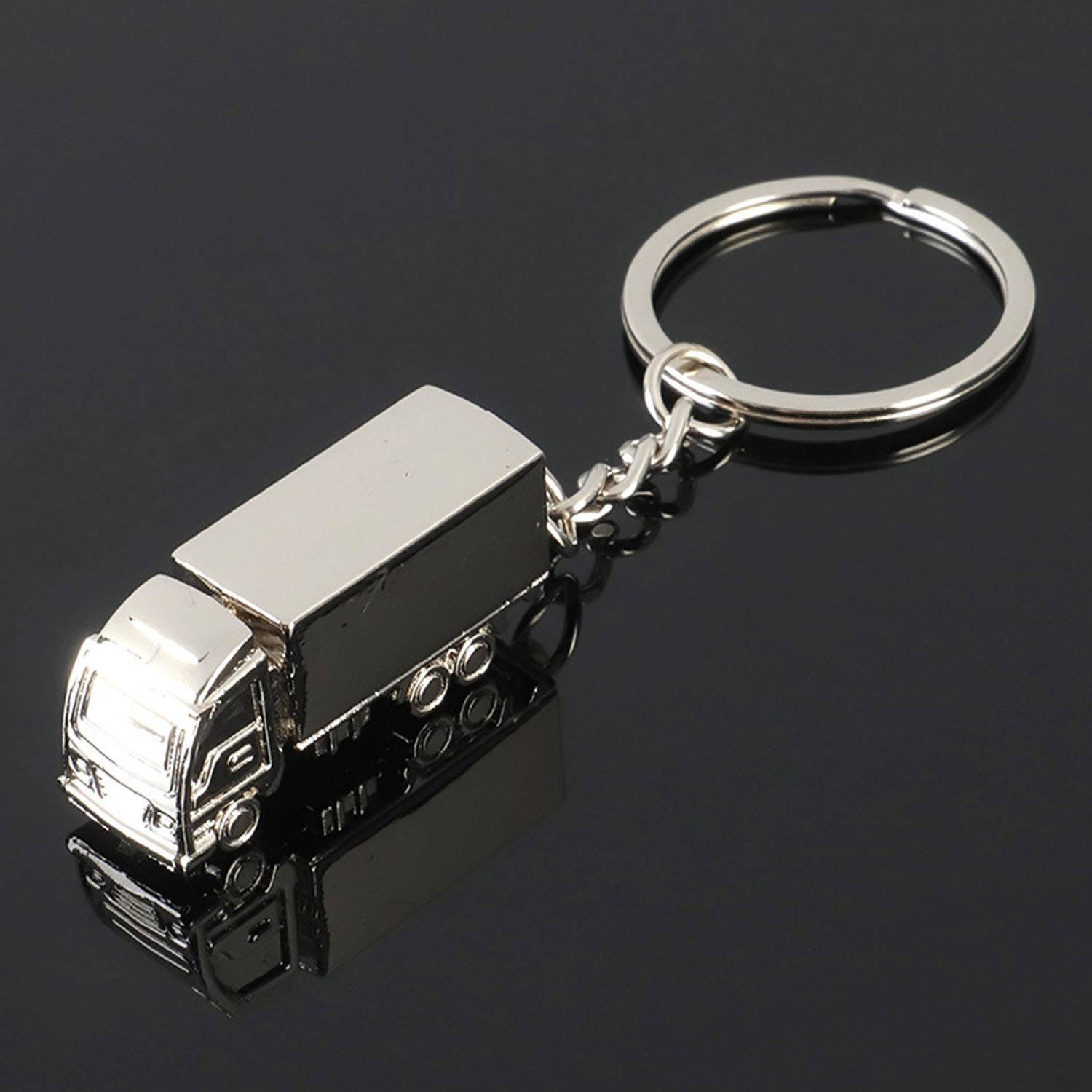 Mini Truck-Shaped Metal Keychain – Polished & Durable 4
