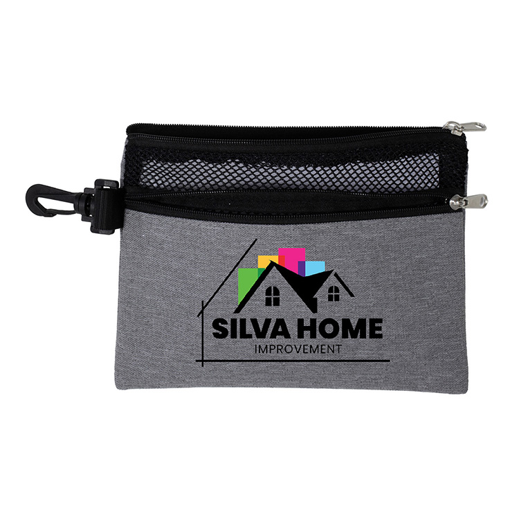 7" W x 5" H "SANTORINI" Mesh Zipper Pouch 3