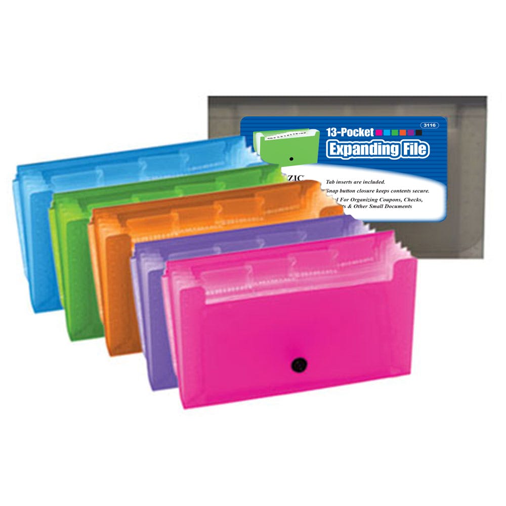 Check Size Expanding File Folders - 13 Pockets 2