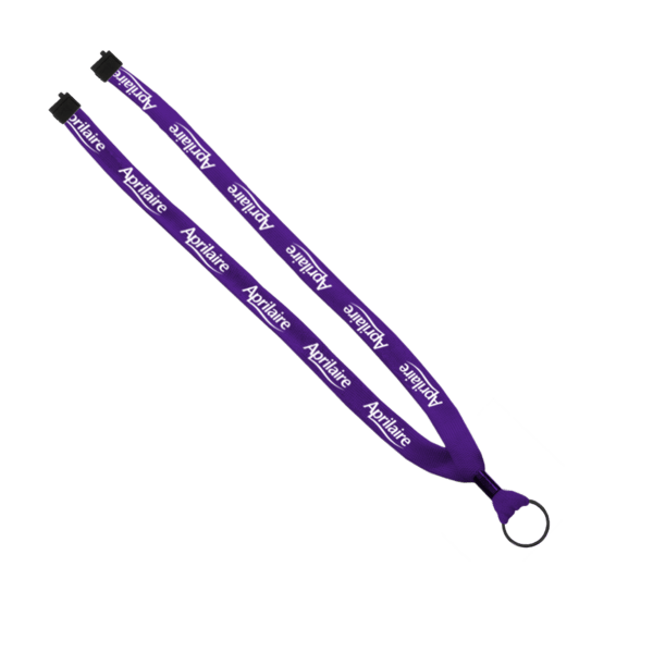 5/8" Polyester Shoelace Lanyard with Metal Crimp & Split-Ring 100