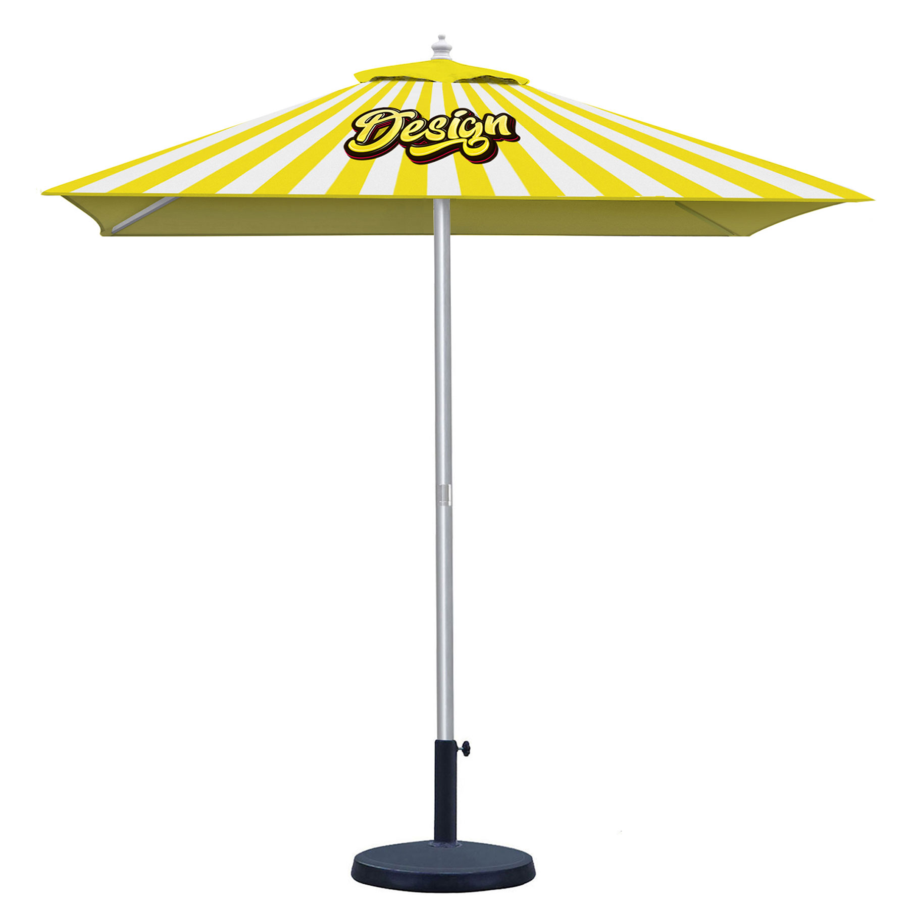 7' Heavy Duty Square Aluminum Market Umbrella (Full Color) 2