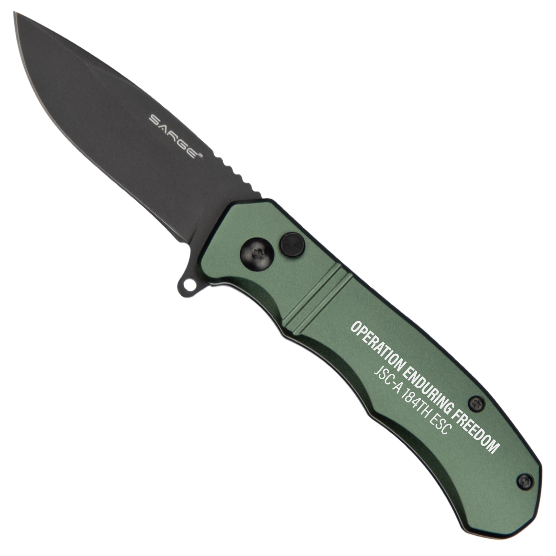 Command - Army Green Turbo Lock Pocket Knife 2