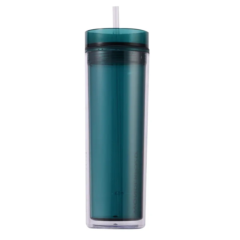 16oz Skinny Clear Plastic Tumblers 8