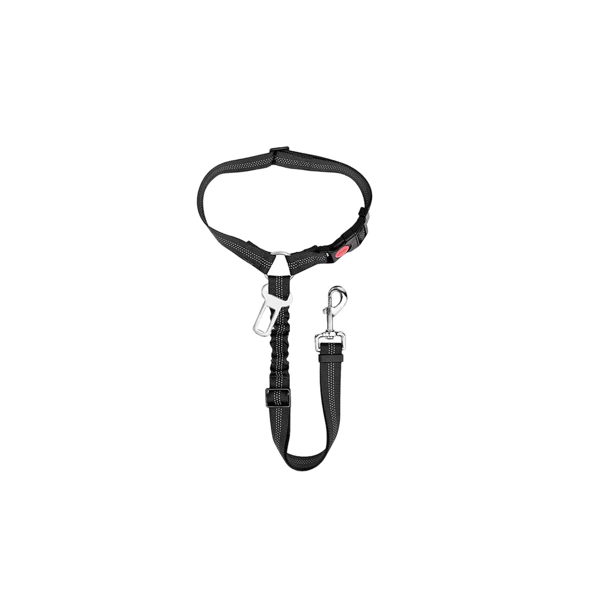Adjustable Pet Vehicle Safety Tether With Bungee Cushioning 8