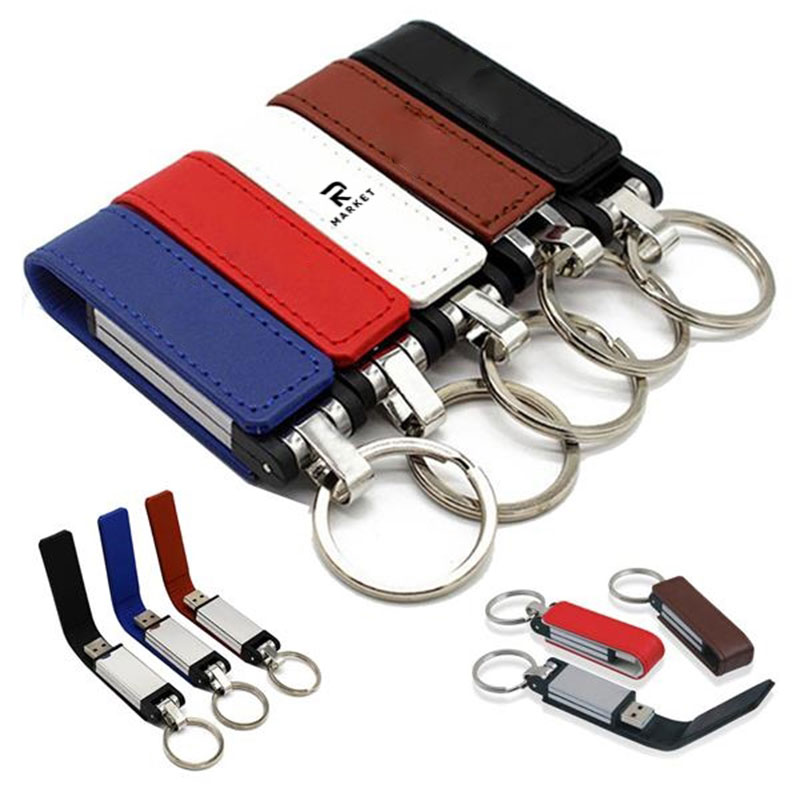 USB flash drive Leather 16GB jump drives 2