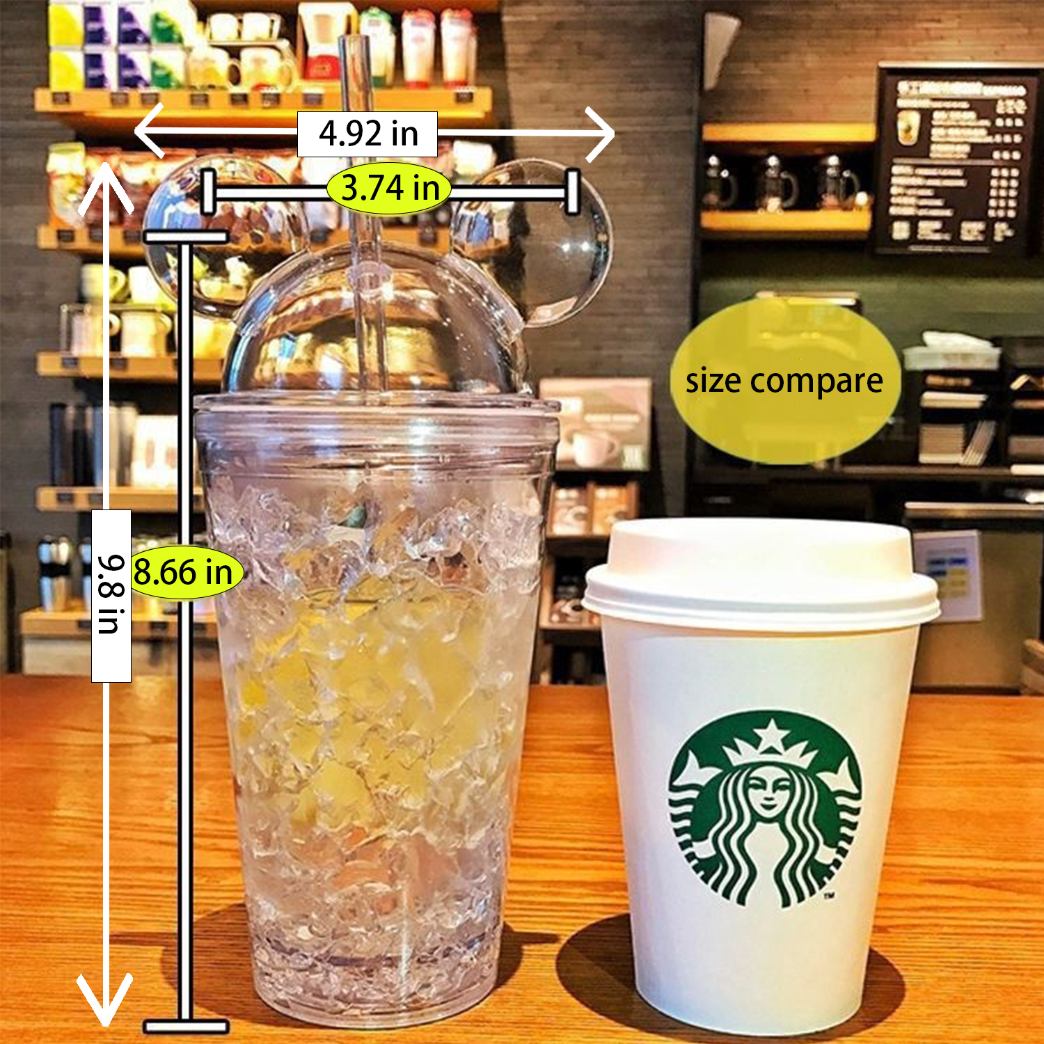 Double-layer insulated plastic straw cup 4