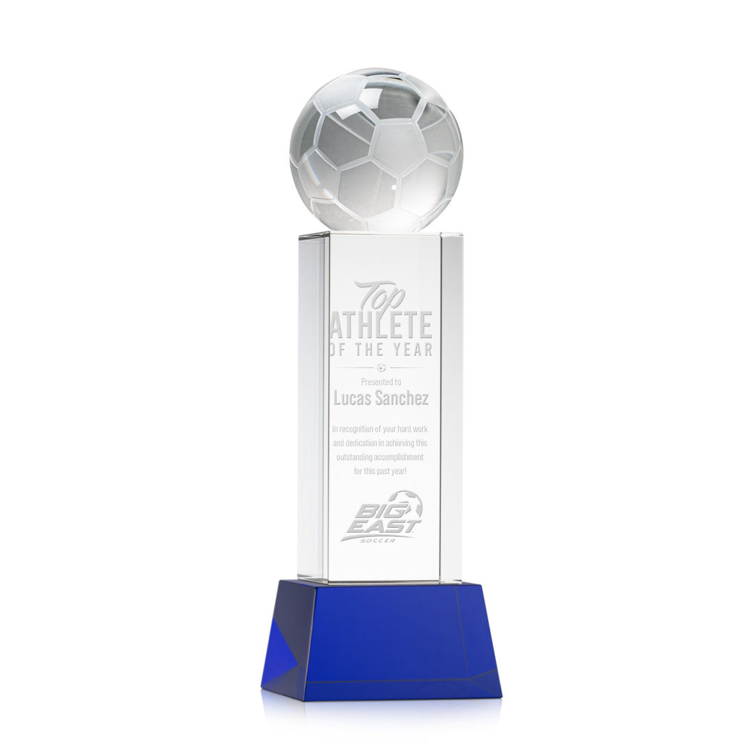 Soccer Ball Award on Belcroft Base - Blue 11