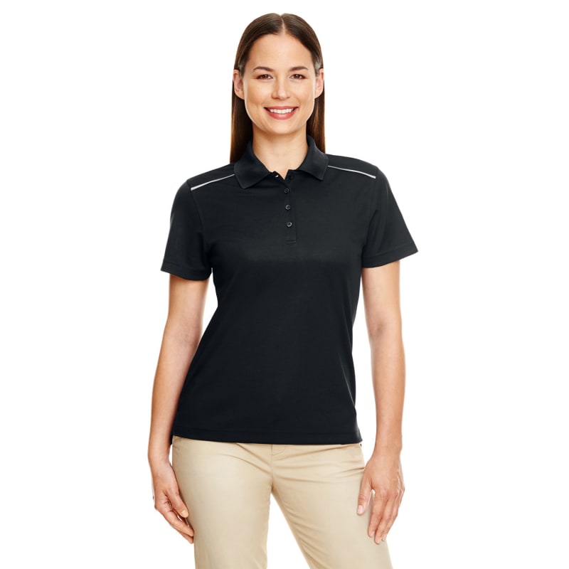 CORE365 Ladies' Radiant Performance Piqué Polo With Reflective Piping 4