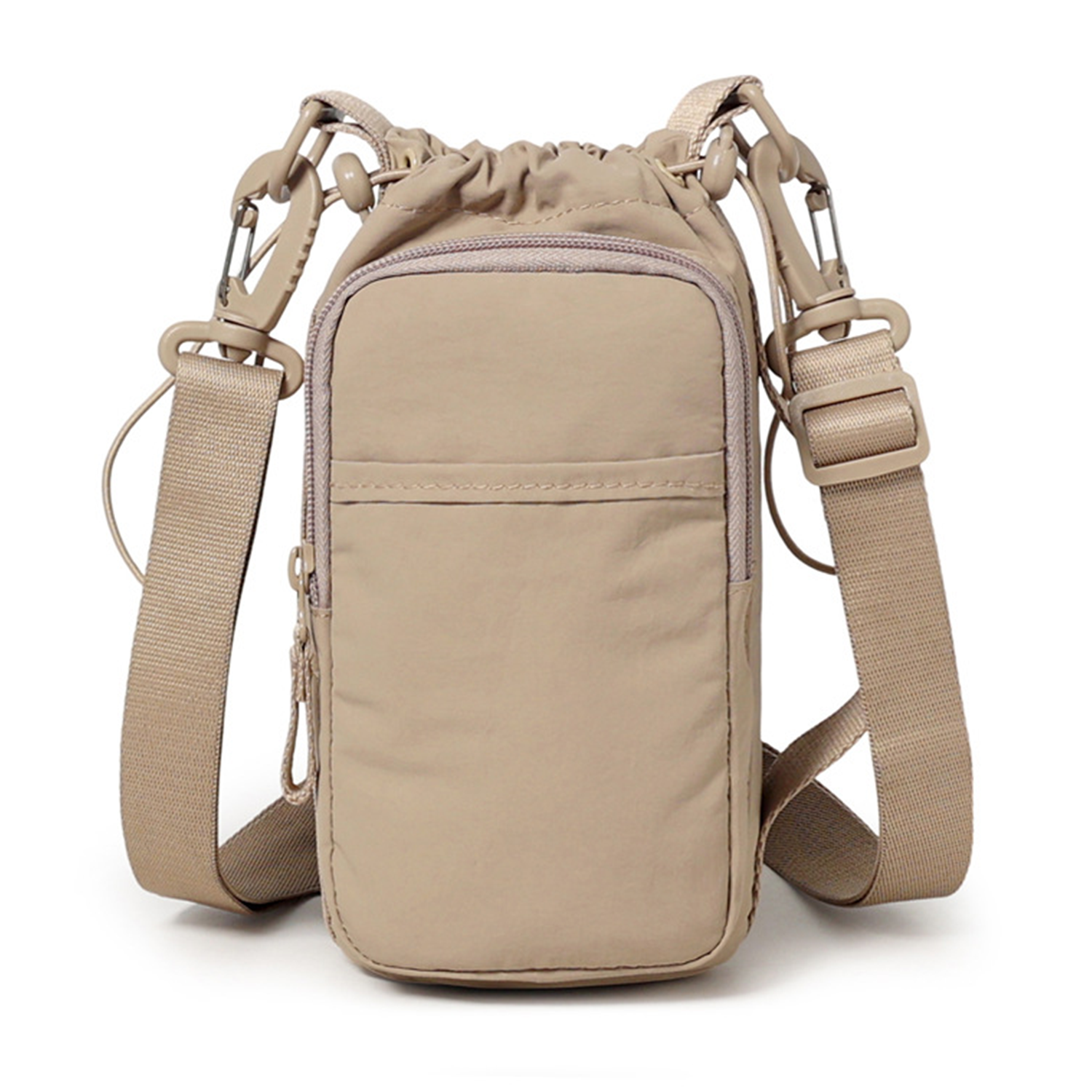 Nylon Outdoor Water Bottle Carrier Bag w/ Phone Pocket 8