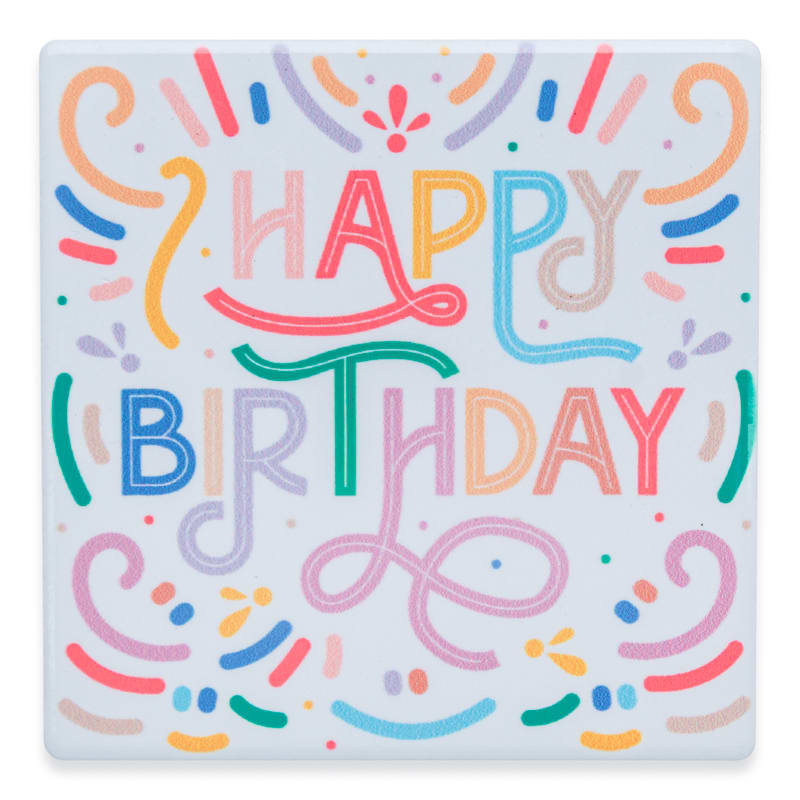 4 Inch Full Color Square Ceramic Coasters 21