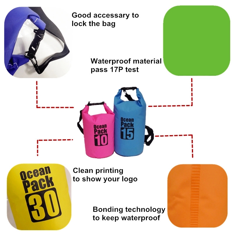 20L Pvc Tarpaulin Dry Waterproof Travel Bags 5