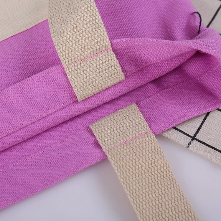 Custom Color-Blocking Canvas Shopping Handbag & Tote Bag 3