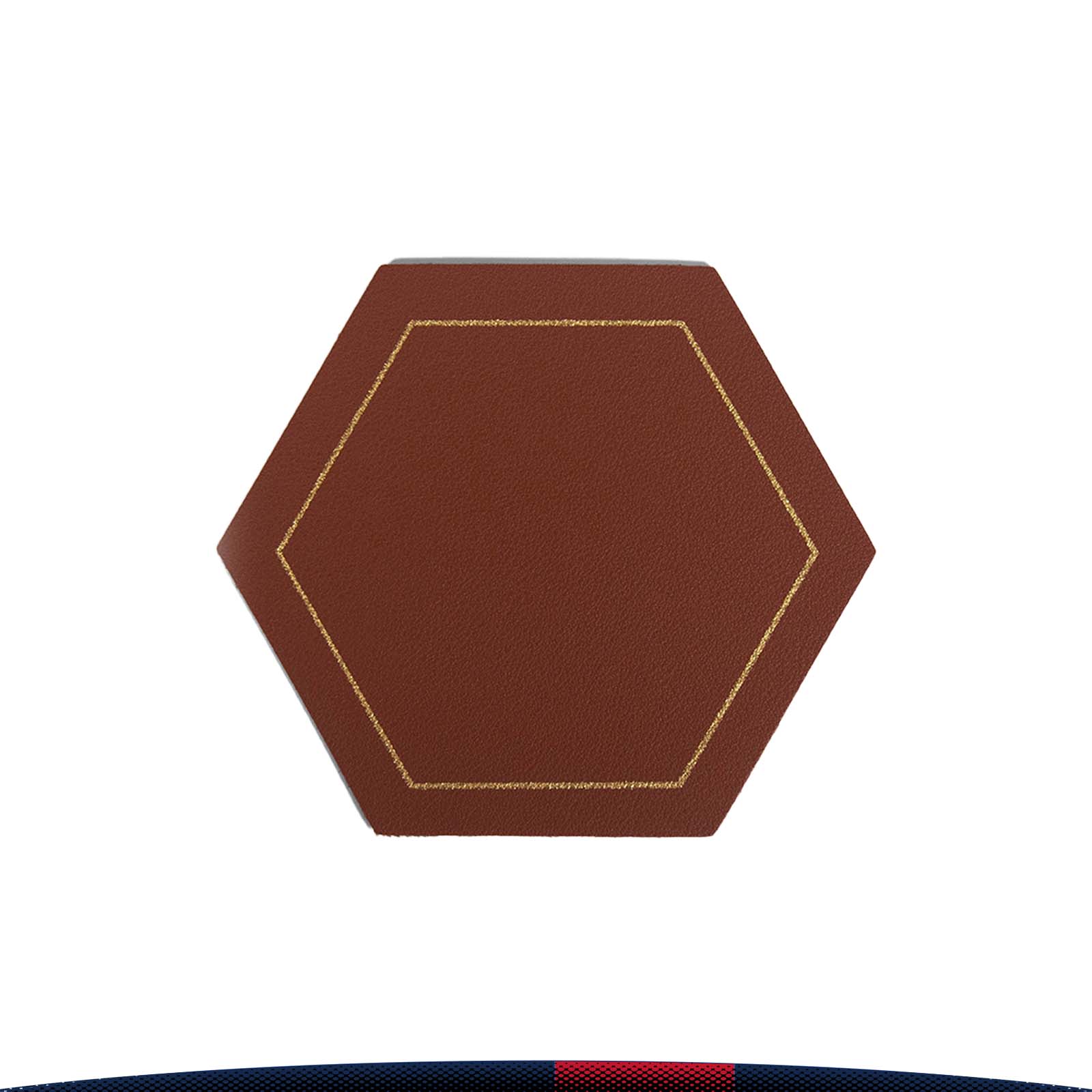 Hexagon PU Leather Coaster 10