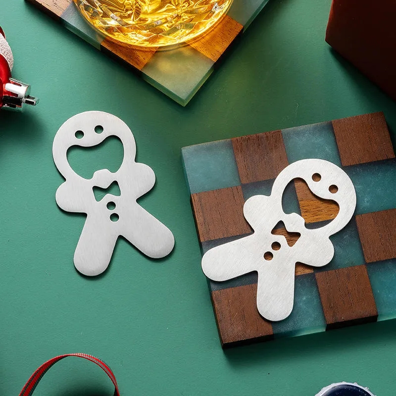 Gingerbread Man Bottle Opener Stainless Steel Kitchen Tool 5