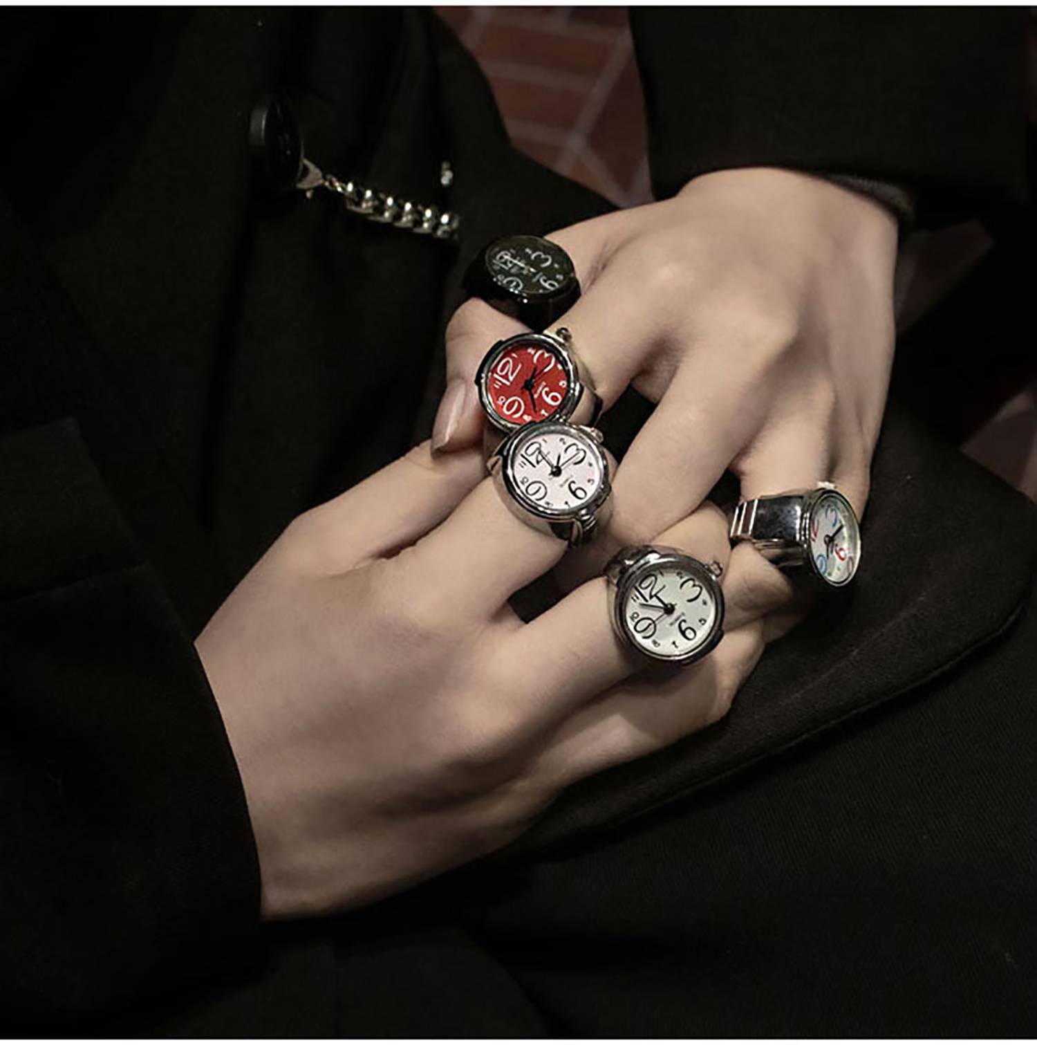 Watch-shaped Alloy Ring 6