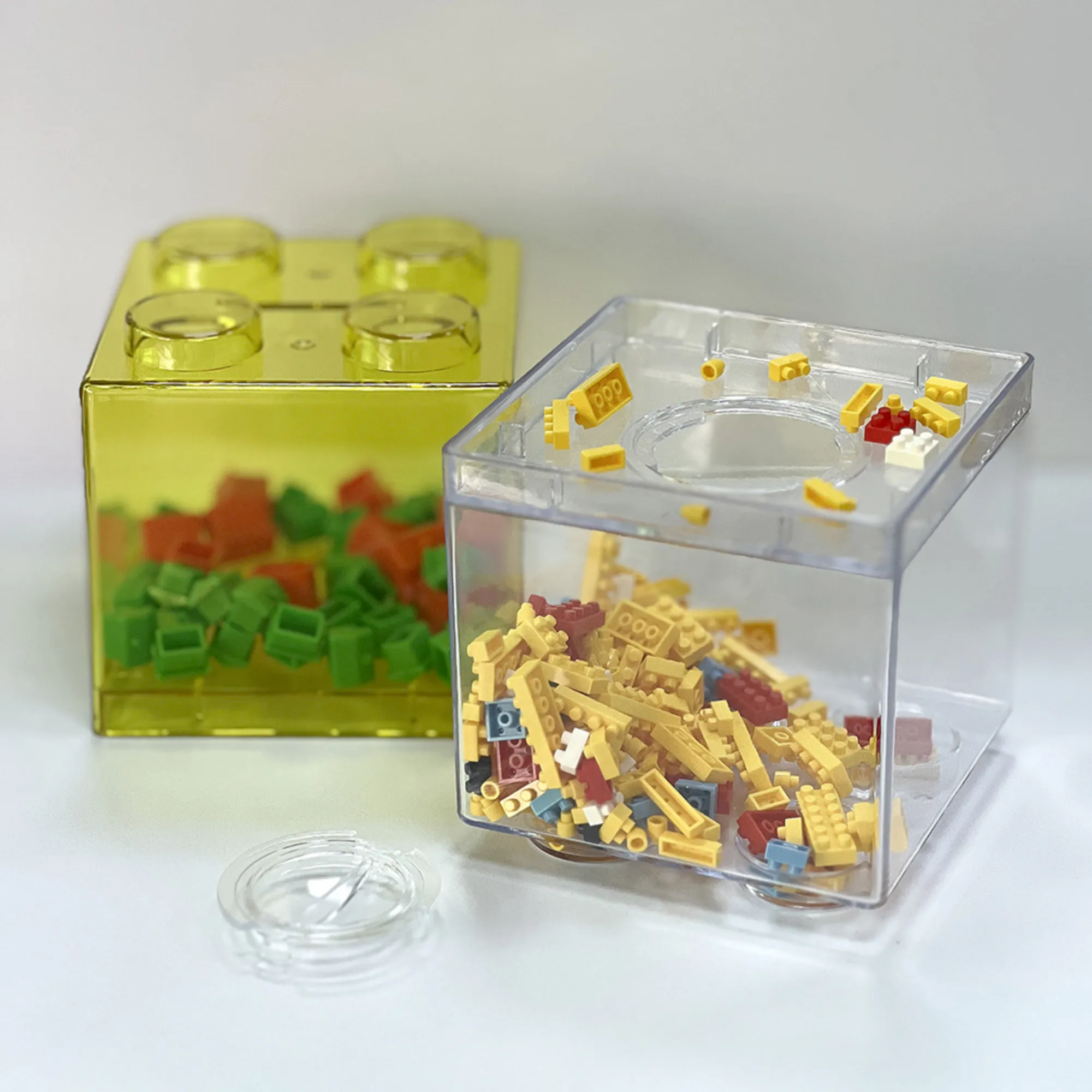 Transparent Piggy Bank Miscellaneous Building Block Jar 4