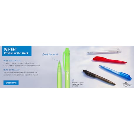 Recycled Ocean Plastic Gel Pen 166