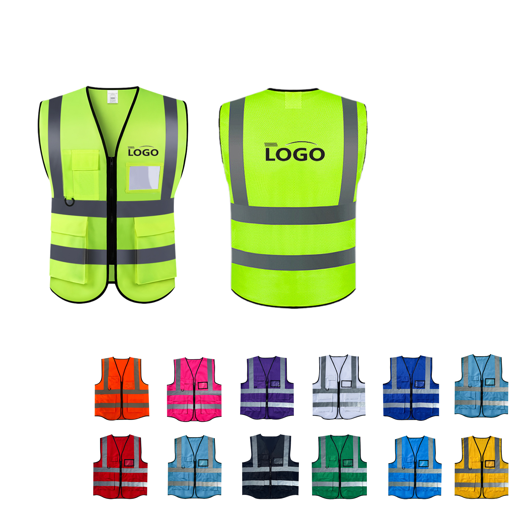 Reflective Multi-Pocket Safety Vest 1