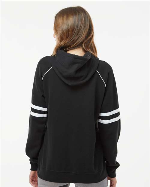 Women's Varsity Fleece Piped Hooded Sweatshirt - 8645 38