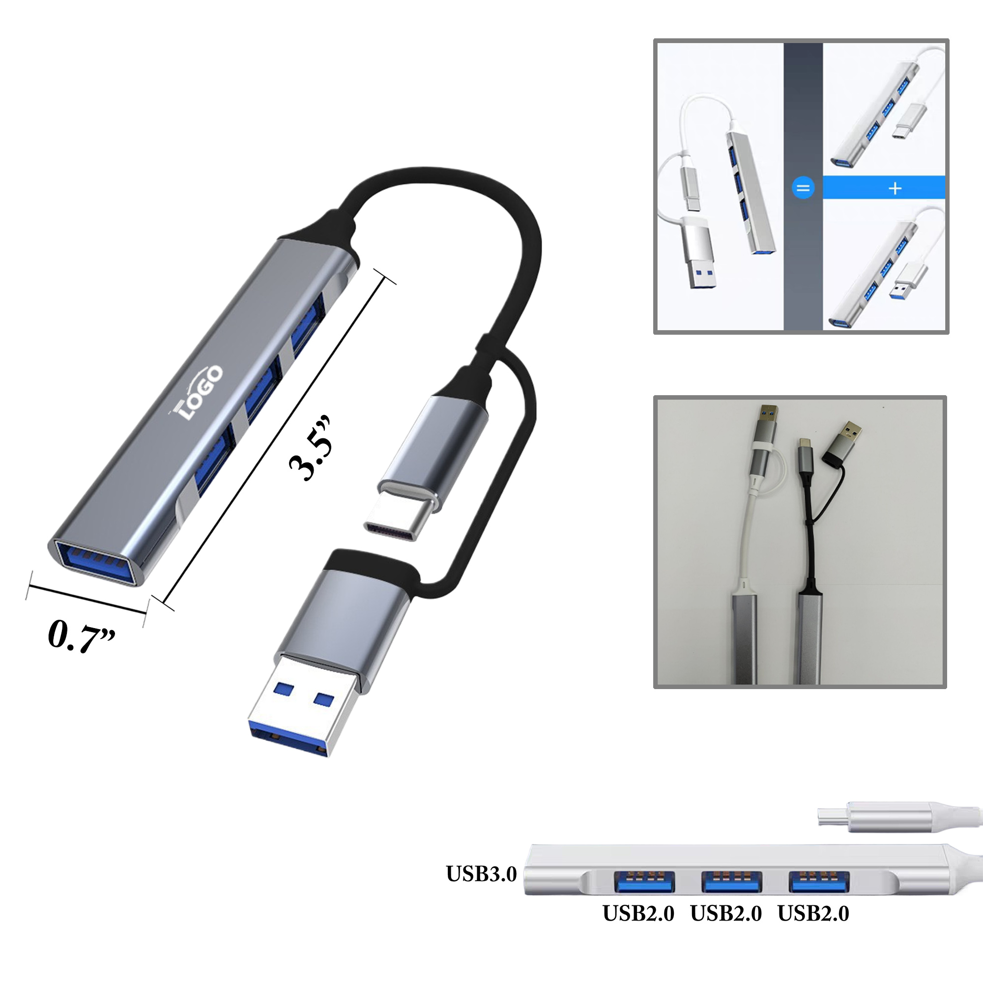 MOQ50 Dual USB Connector for Computer Peripherals 1