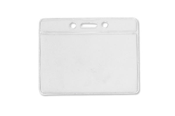 Vinyl Horizontal Top Load Badge Holder(3.69"x 3.25")(Clear) 1