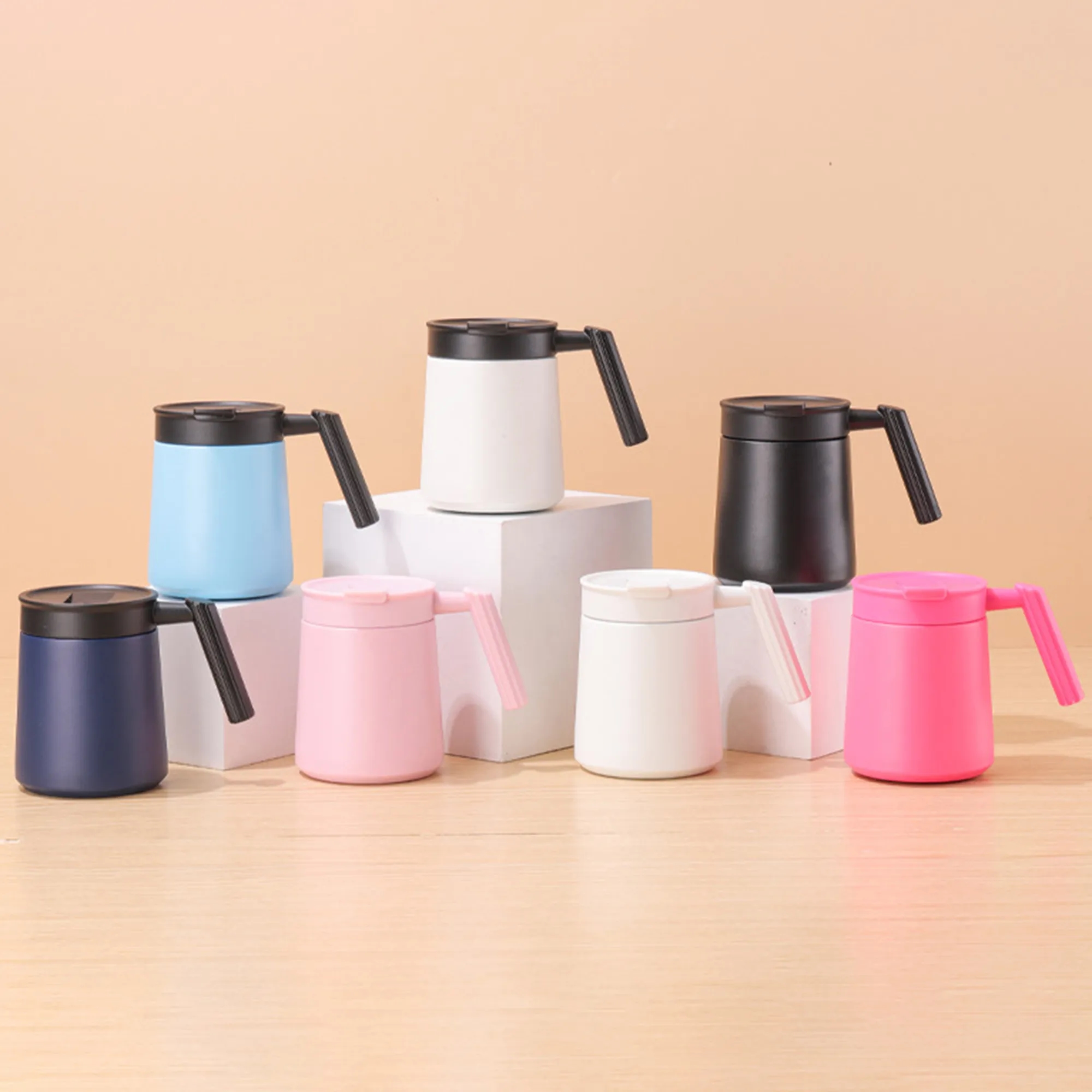 Stainless Steel Coffee Cup Insulated Sleeve with Handle 2