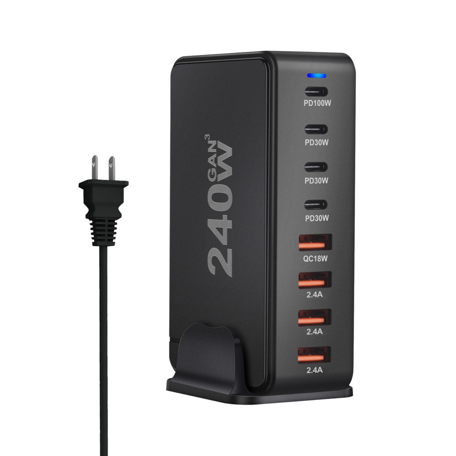8-Port USB Speed Charge Station - 240 W 8