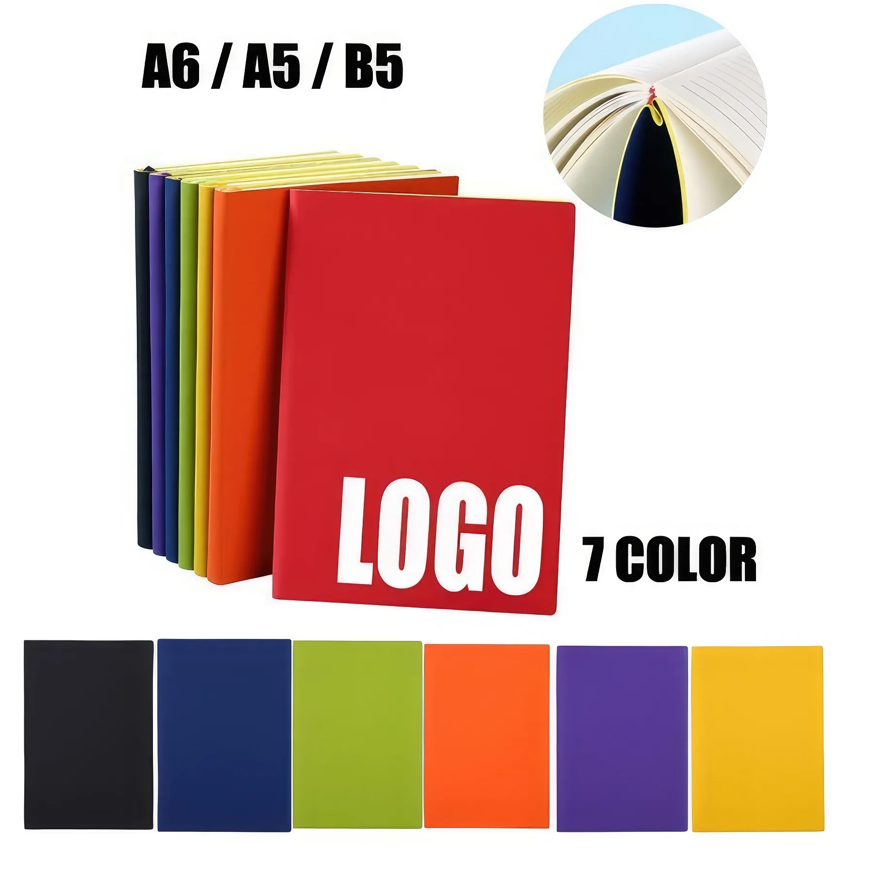 PU Leather A5/A6/B5 Business Travel Journal Diary Notebook 1