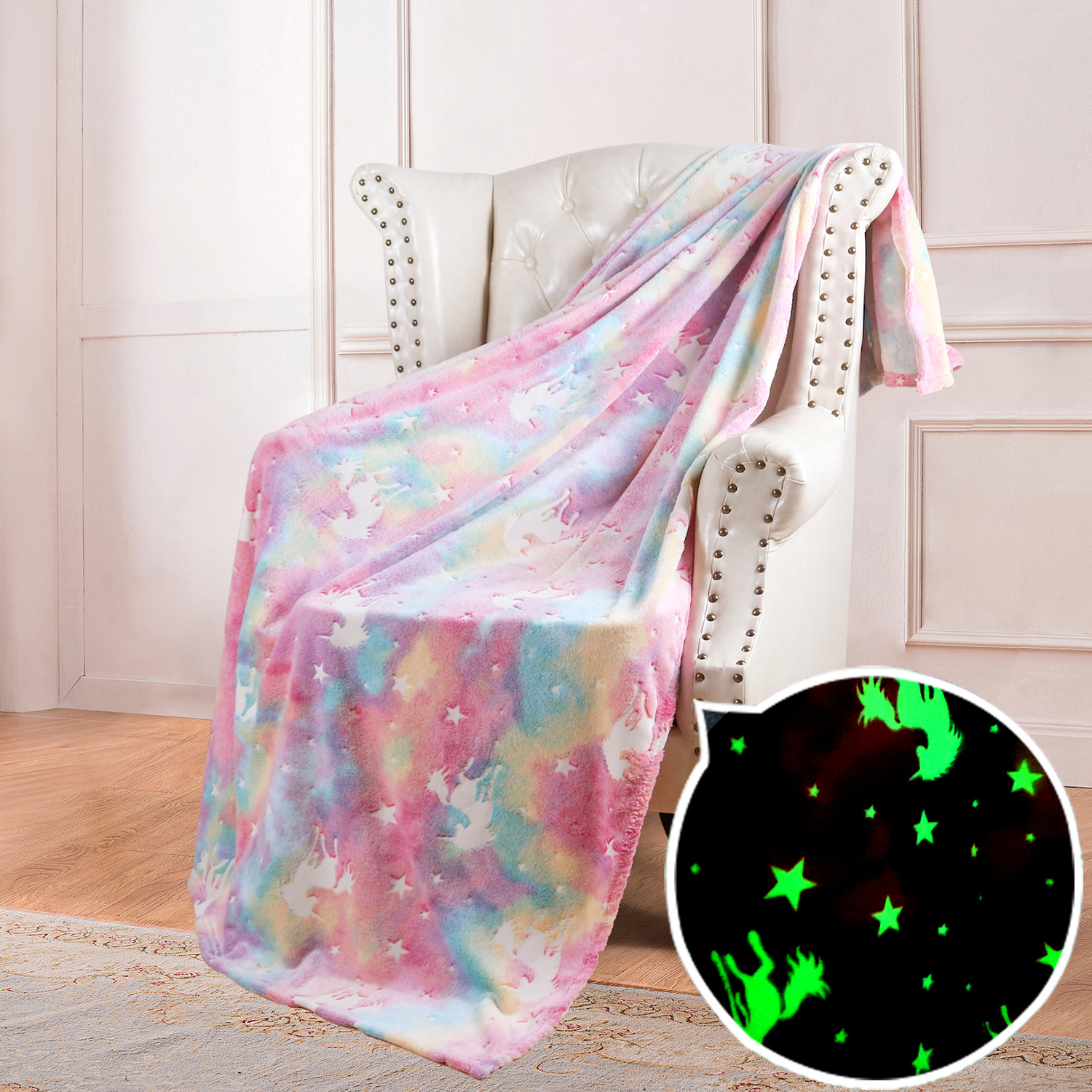 Glow In The Dark Fleece Throw Blanket 3
