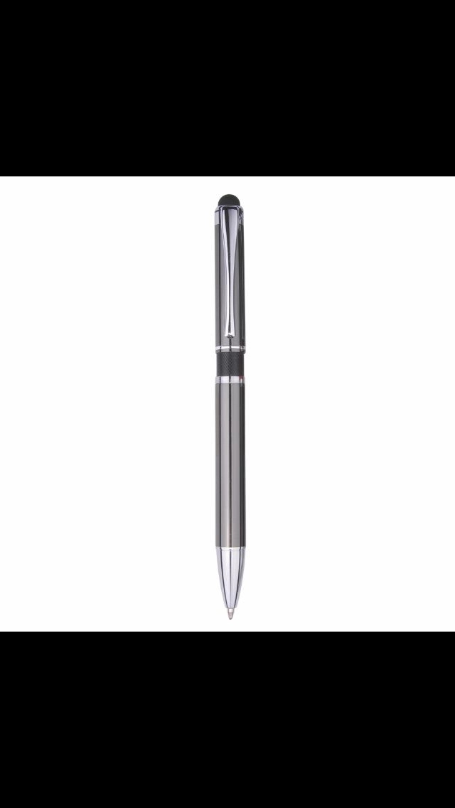 Metal premium click ball point stylus pen with color ring 3