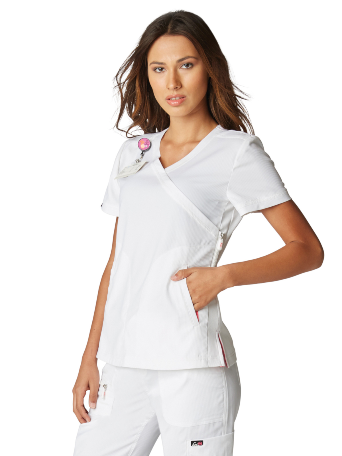 koi - Lite - Women's Three-Pocket Mock-Wrap Philosophy Top 19