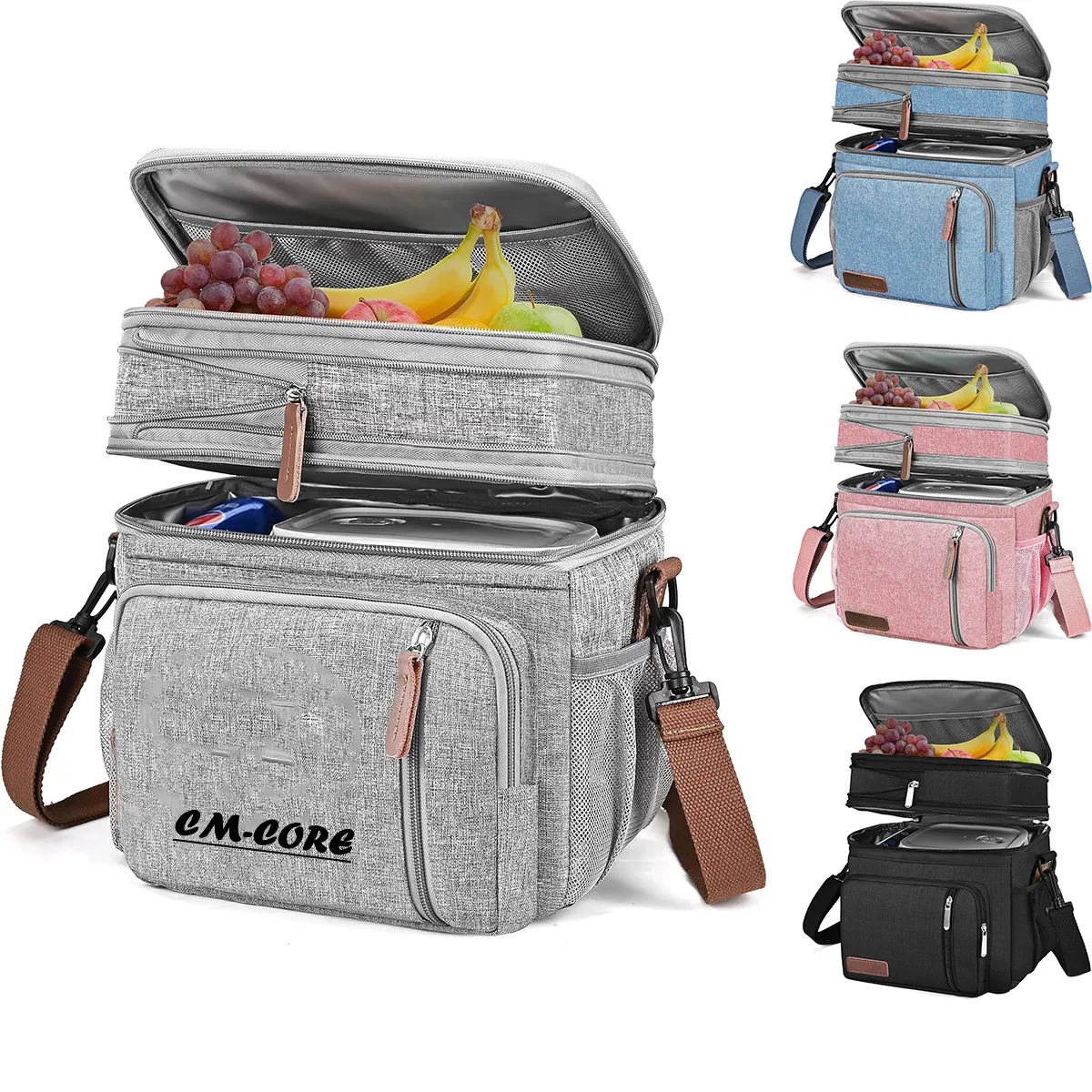 Double Deck Insulated Soft Large Adult Lunch Cooler Bag 3