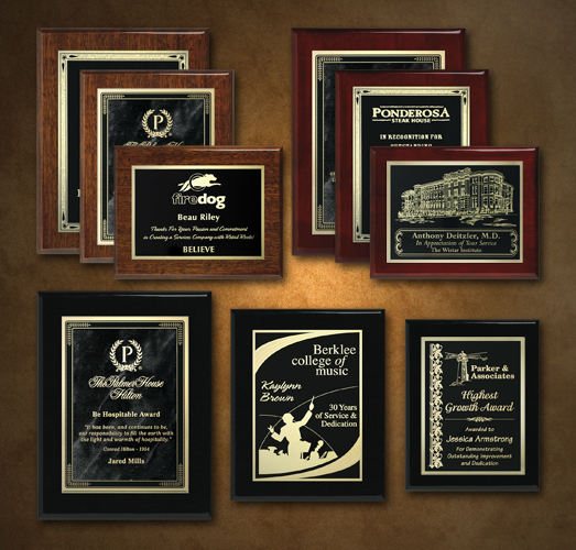 Aberdeen Rosewood Plaque with Lasered Plate 1