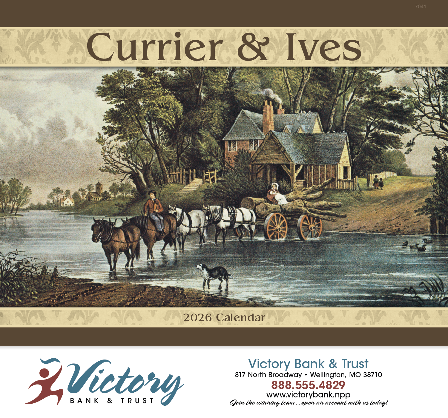 Good Value™ Currier & Ives - Stapled Calendar 9