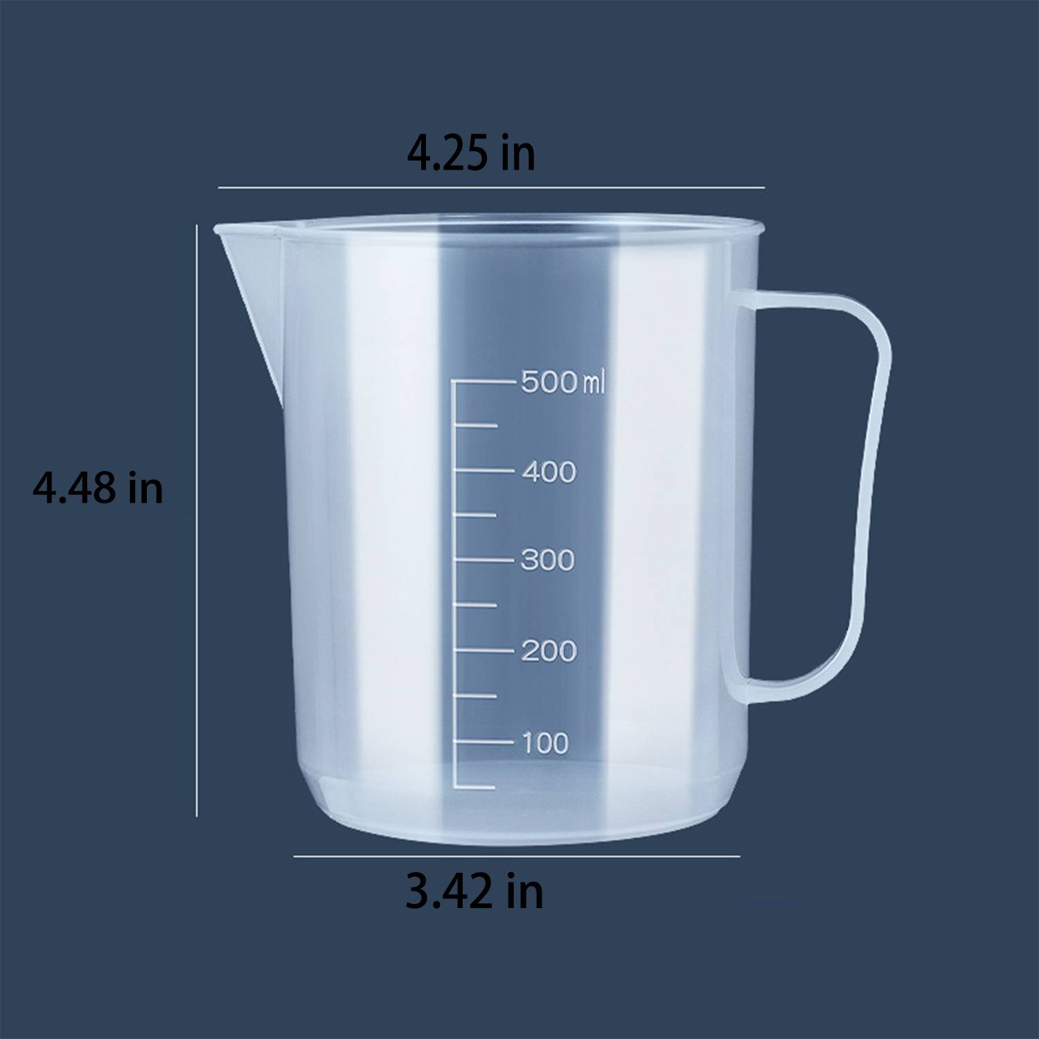Transparent Plastic graduated measuring Jug of 500ml 7