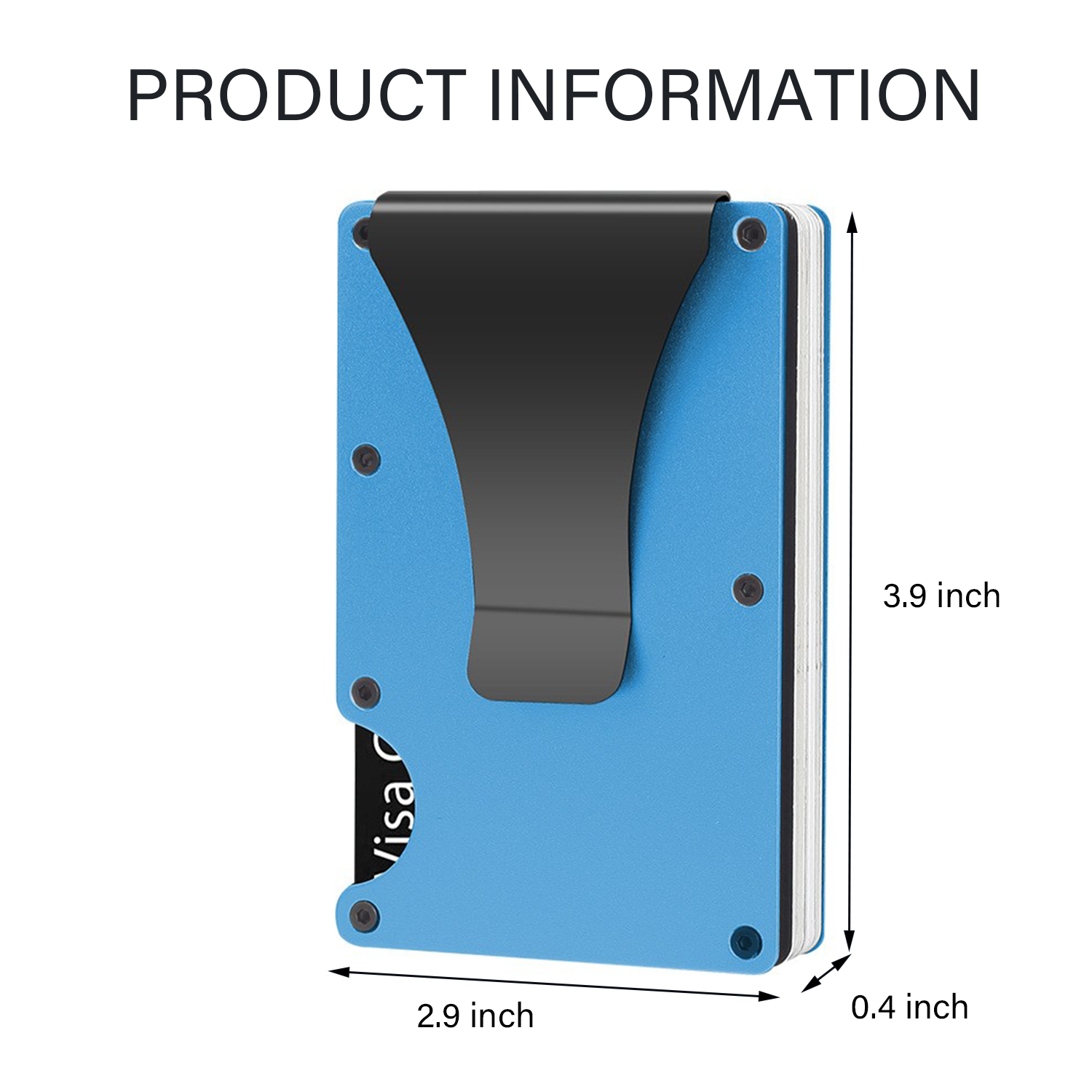 Slim Metal Wallet with Money clip 2