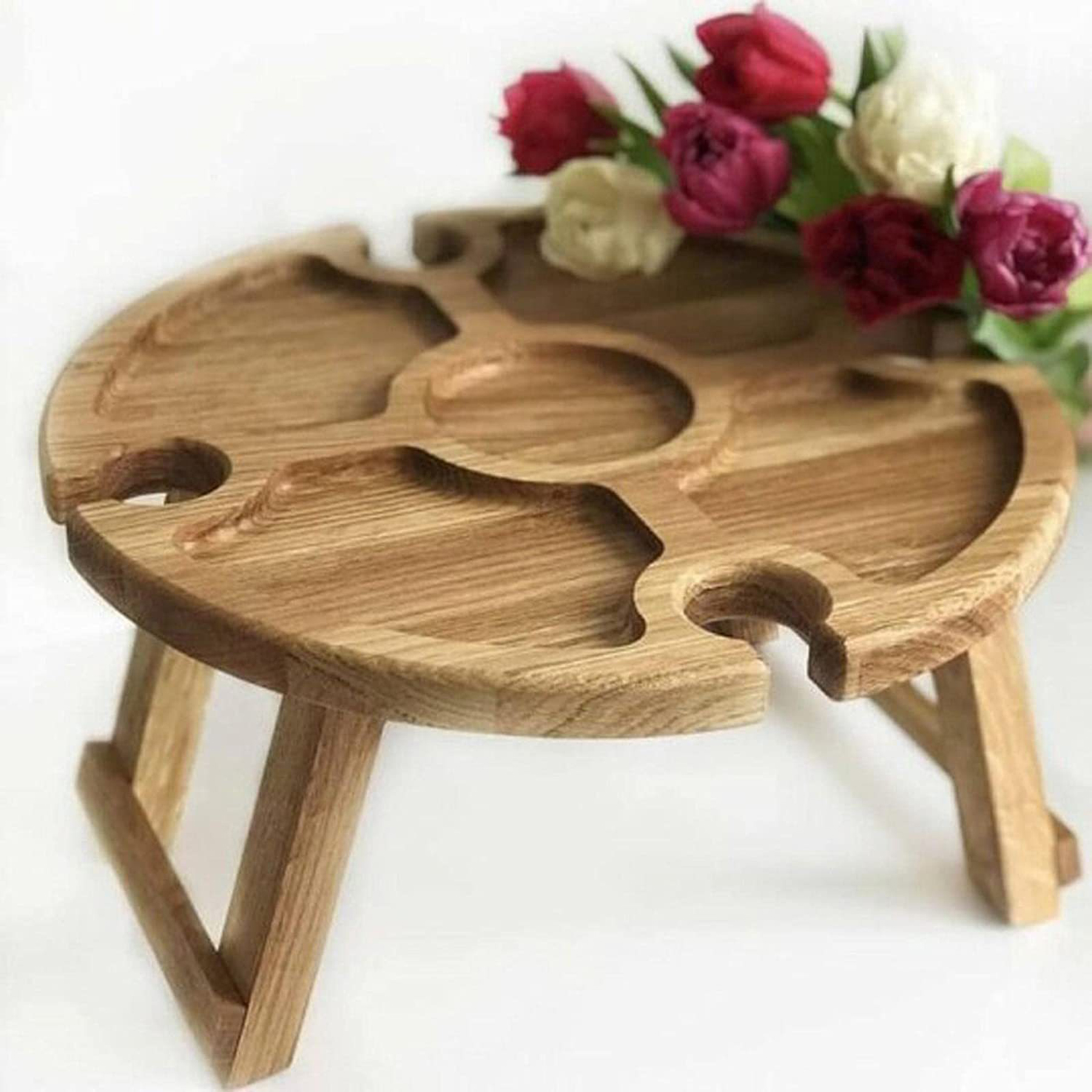 Portable Wooden Wine Table 4