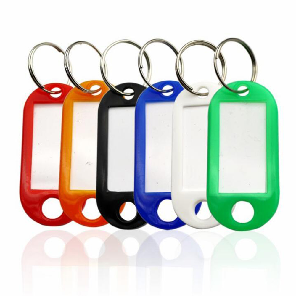 Plastic Key Tags with Container , Ring and Label Window