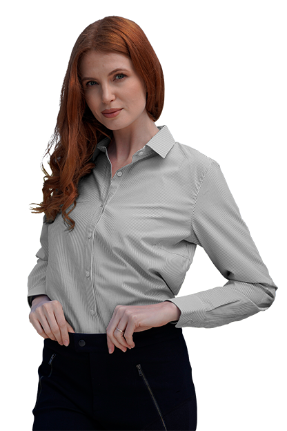 Vansport Women's Pinstripe Sandhill Dress Shirt 3