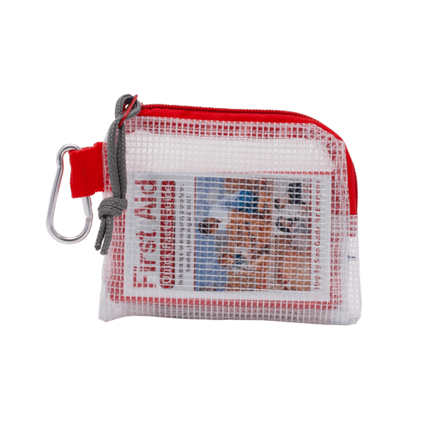 Outdoor Safety & First Aid Kit in a Zippered Clear Nylon Bag 3