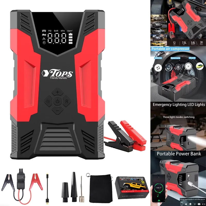 Multifunctional Jump Starter w/ Digital Auto Tire Inflator 3