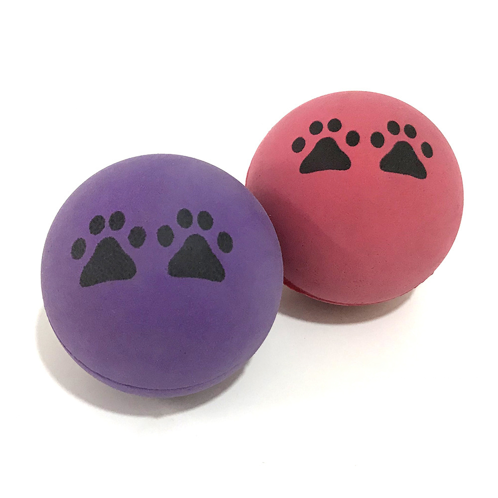 Paw Print Fluorescent Rubber Dog Ball 6