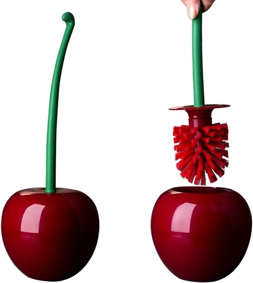 Cherry Toilet Brush Set with Long Handle 5