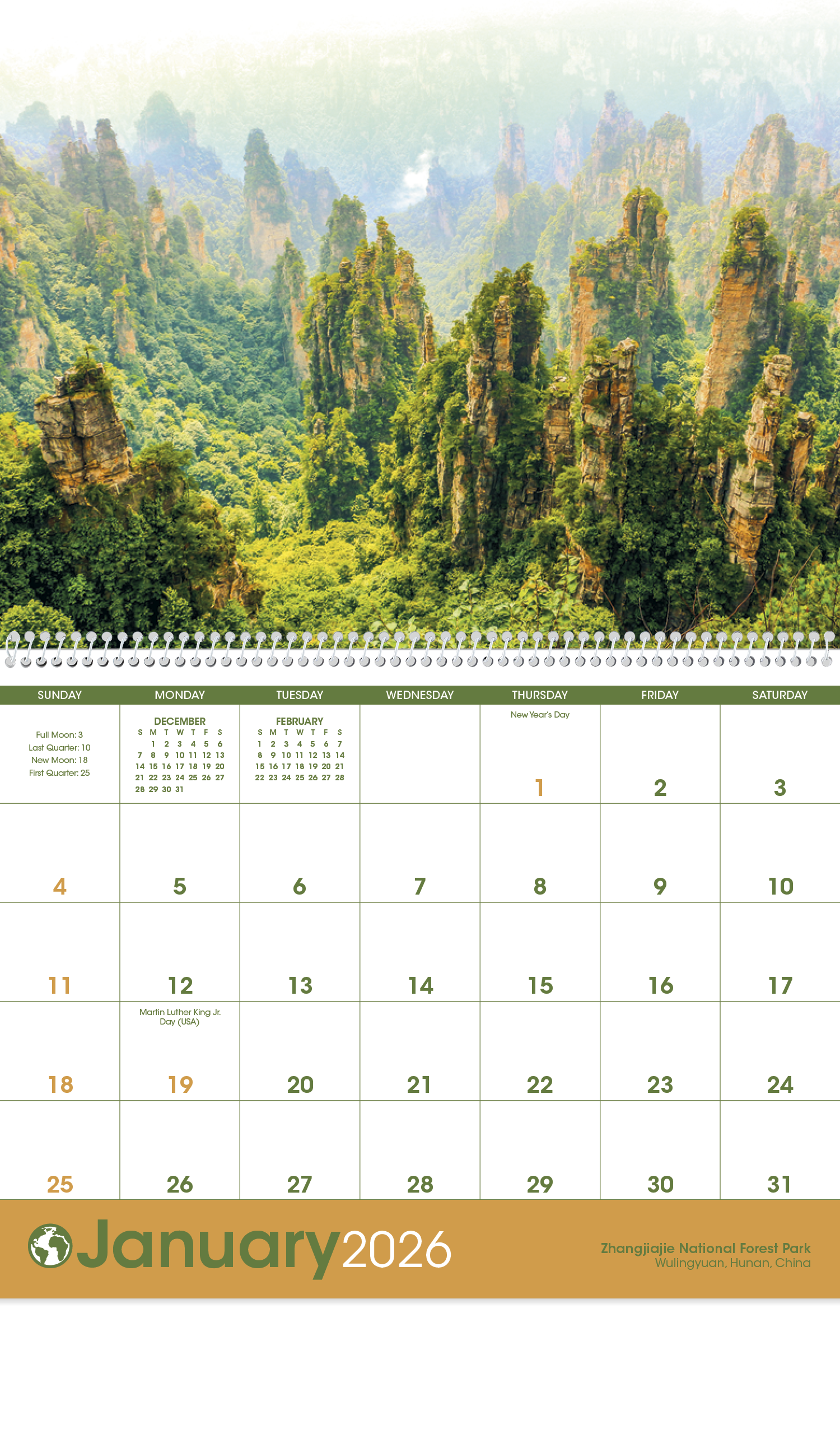 Triumph® Calendars World Scenic Calendar 9