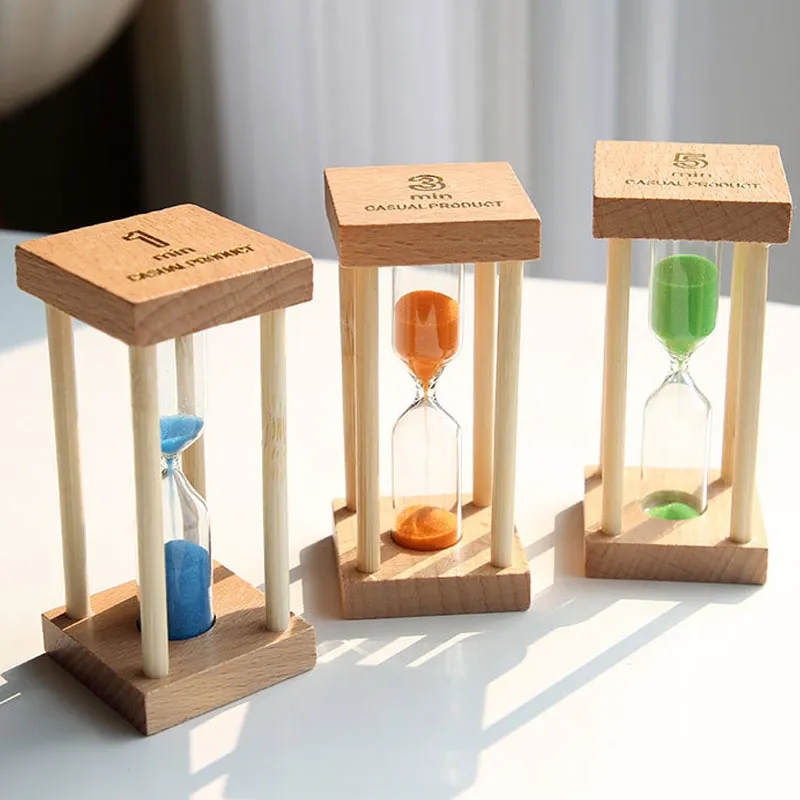 5min Wooden Frame Square Hourglass 3