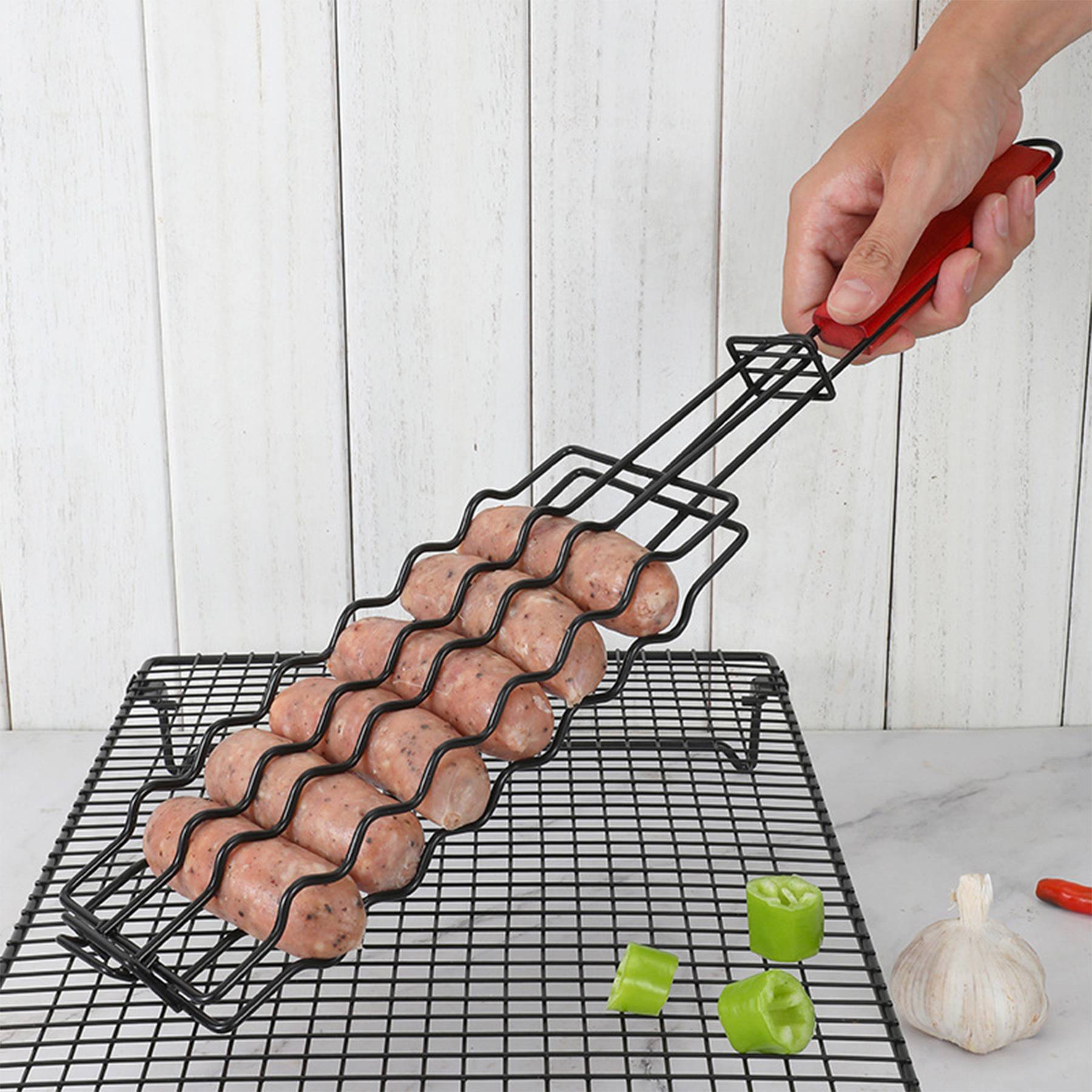 Stainless steel hot dog grill clip 6