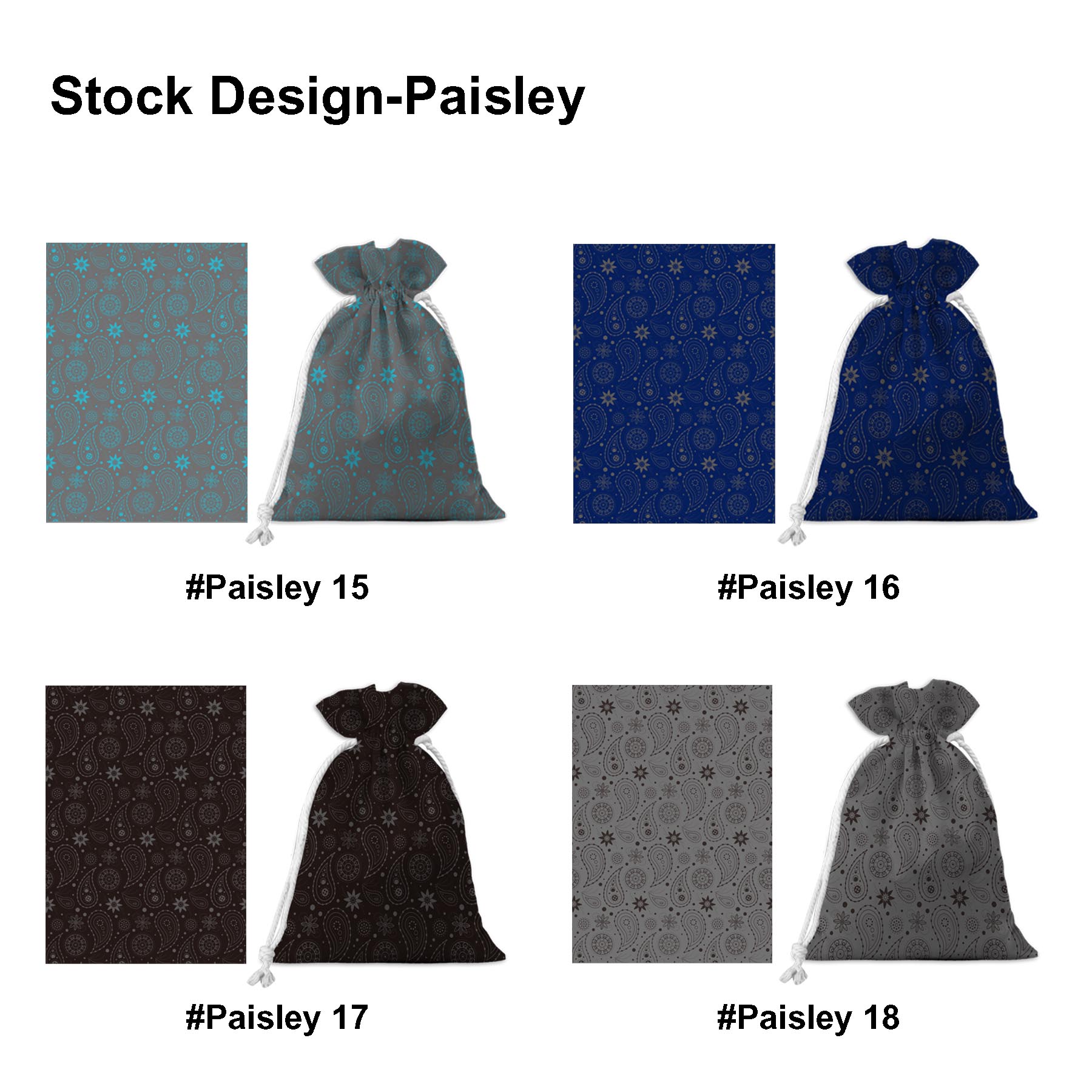 5 Oz. 100% Cotton Full Color Drawstring Pouch Bag 5